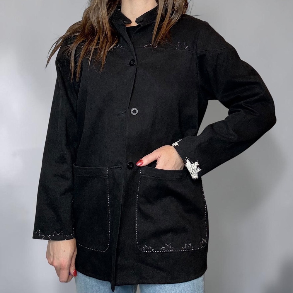 11.11 x We the Free Nightsky Patchwork Jacket Free People Embroidered Black sz S